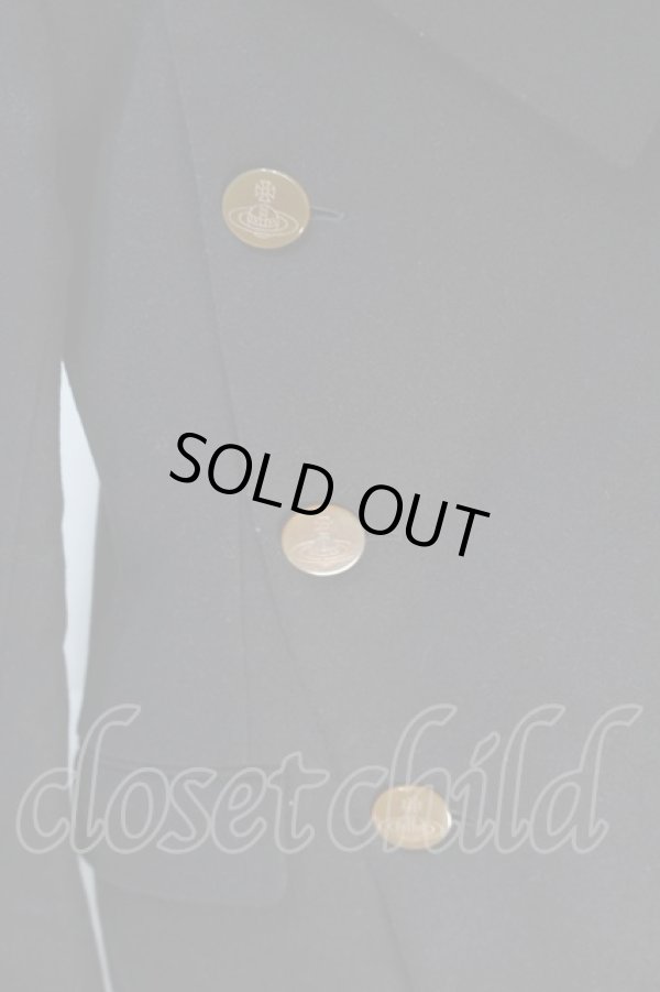 画像3: ヴィヴィアンウエストウッド MAN 中古 / メルトンミントカラーコート 48 黒  S-25-10-22-046-co-AS-ZS (3)