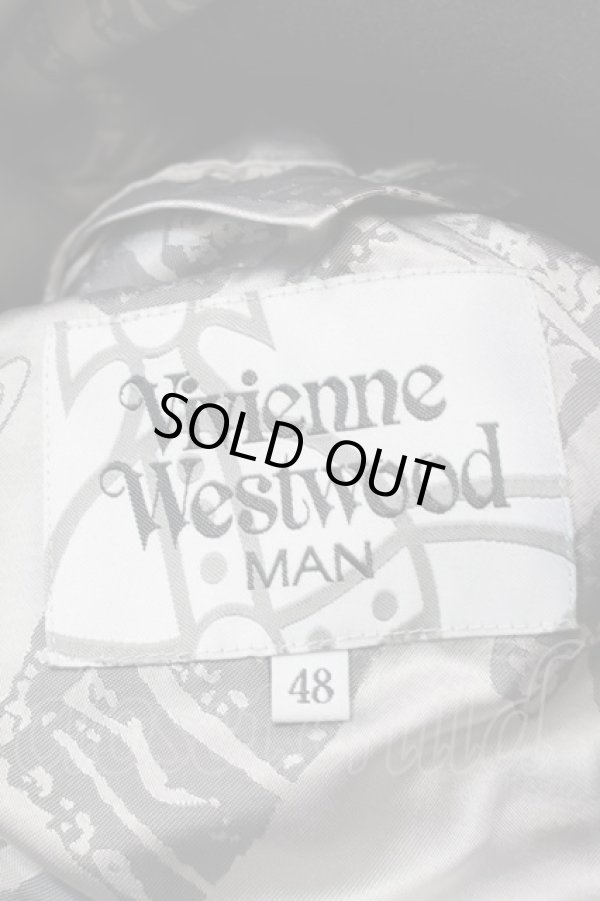 画像4: ヴィヴィアンウエストウッド MAN 中古 / メルトンミントカラーコート 48 黒  S-25-10-22-046-co-AS-ZS (4)