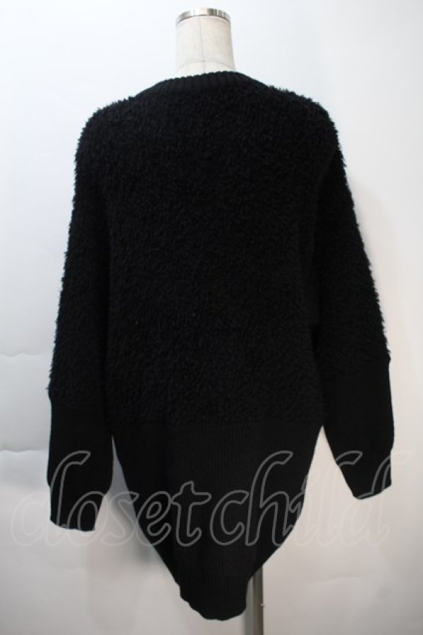 画像2: ヴィヴィアンウエストウッド 中古 / シャギーカーディガン 00 黒  S-25-10-22-047-to-AS-ZS (2)