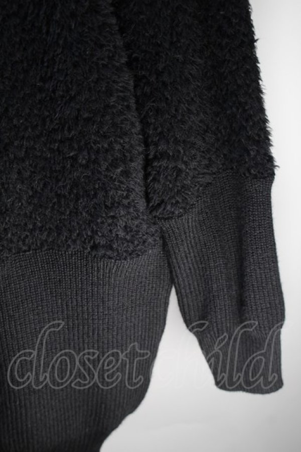 画像4: ヴィヴィアンウエストウッド 中古 / シャギーカーディガン 00 黒  S-25-10-22-047-to-AS-ZS (4)