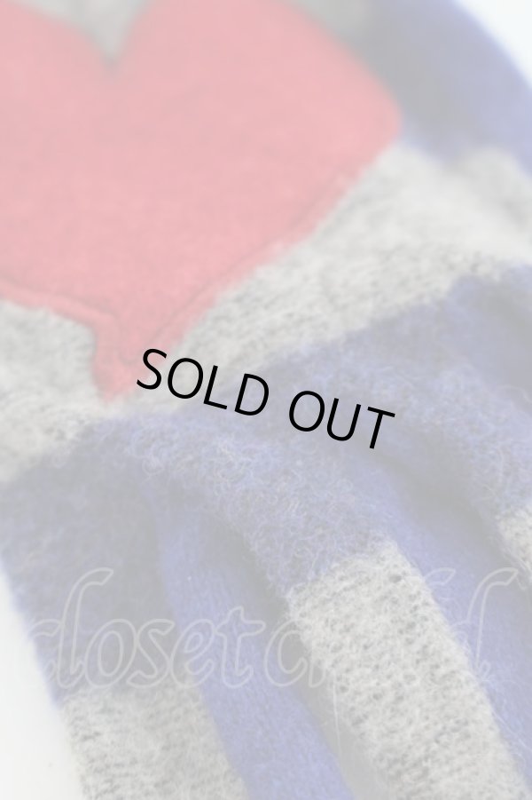 画像5: ヴィヴィアンウエストウッド 中古 / ボーダーグローブ  紺ｘグレー  S-25-10-22-009-gd-AS-ZS (5)