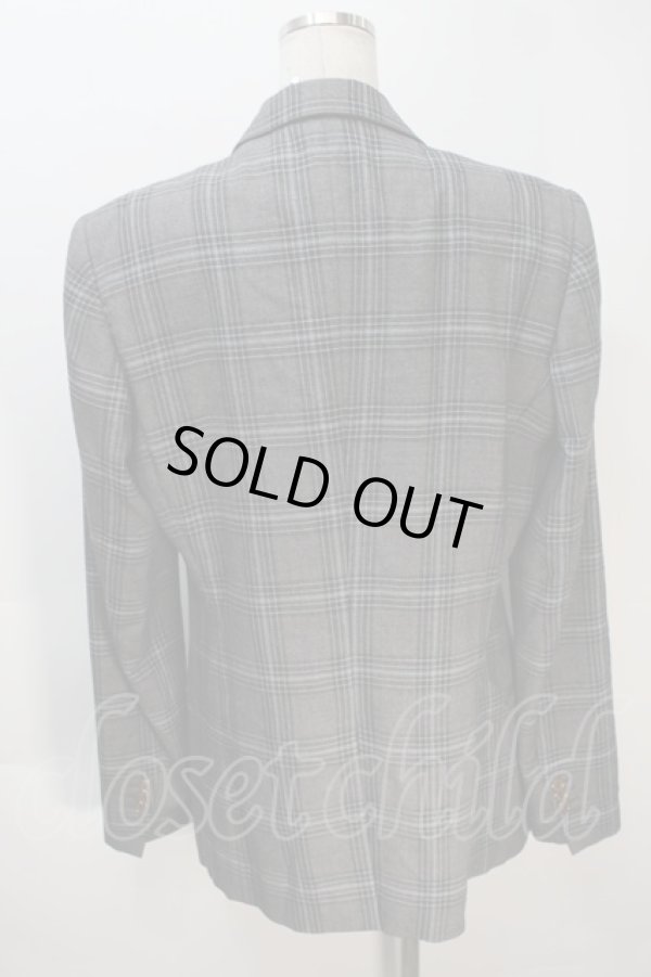 画像2: ヴィヴィアンウエストウッド MAN 中古 / /チェックジャケット 50 グレー  S-25-10-22-050-to-AS-ZS (2)