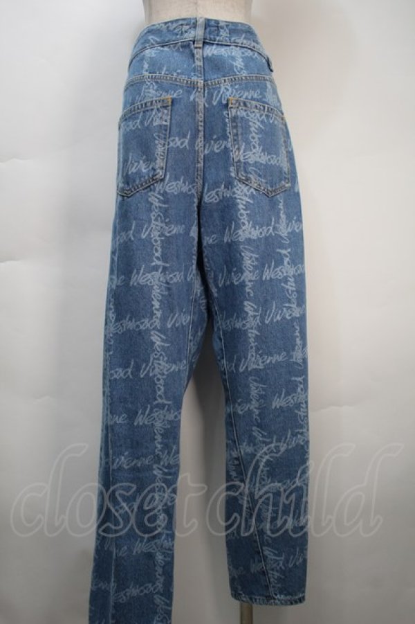 画像2: ヴィヴィアンウエストウッド 中古 / DRUNKEN ジーンズ 28 ブルー  S-25-10-22-051-sk-AS-ZS (2)