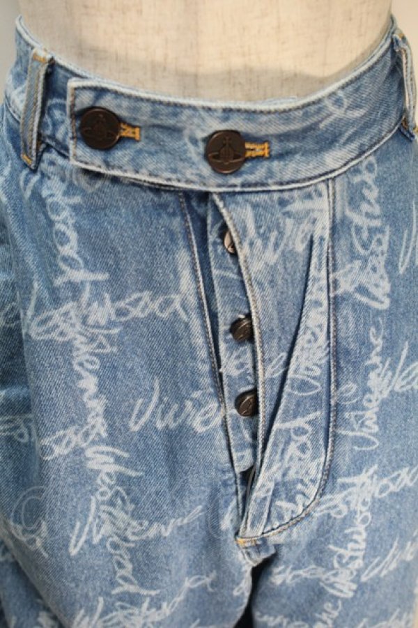 画像3: ヴィヴィアンウエストウッド 中古 / DRUNKEN ジーンズ 28 ブルー  S-25-10-22-051-sk-AS-ZS (3)