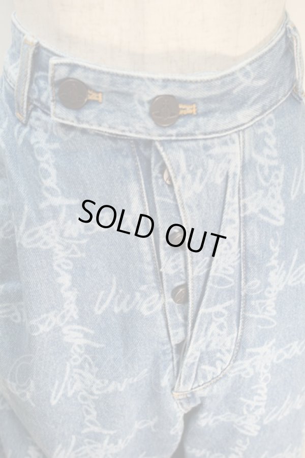 画像3: ヴィヴィアンウエストウッド 中古 / DRUNKEN ジーンズ 28 ブルー  S-25-10-22-051-sk-AS-ZS (3)