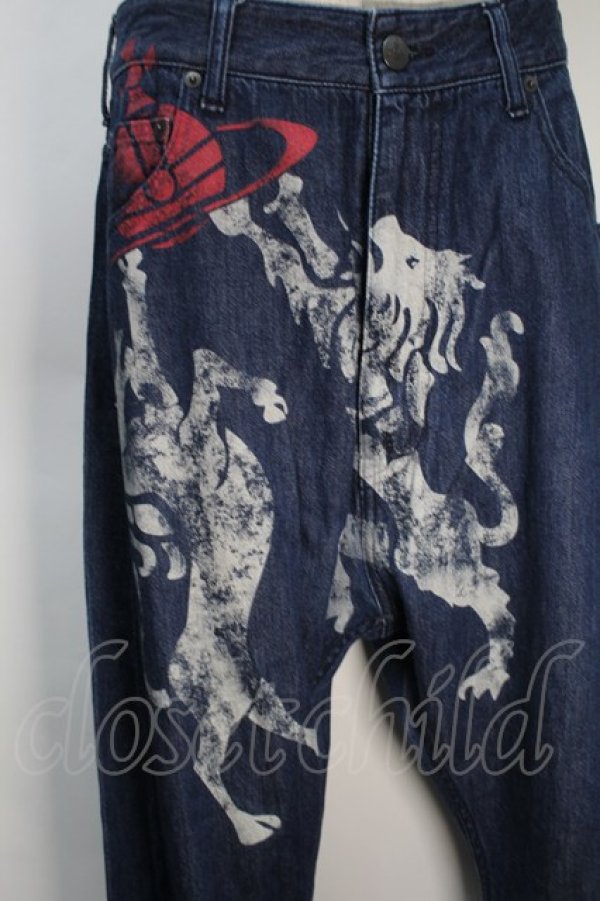 画像3: ヴィヴィアンウエストウッド 中古 / アングロフィリアデニムバナナパンツ 00 インディゴ  S-25-10-22-052-pa-HR-ZS (3)