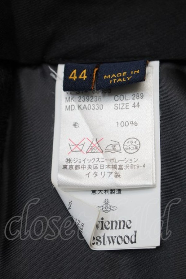 画像4: ヴィヴィアンウエストウッド 中古 / ストライプウールパンツ 44 グレー  S-25-10-22-056-pa-HR-ZS (4)