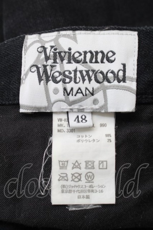 画像4: ヴィヴィアンウエストウッド MAN 中古 / オーブプリントポケットデニム 48 黒  S-25-10-22-057-pa-AS-ZS (4)