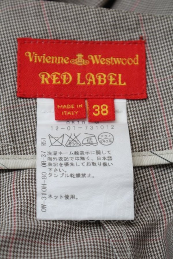 画像4: ヴィヴィアンウエストウッド 中古 / ウィンドーペーンチェックパンツ 38 ベージュ  S-25-10-22-058-pa-HR-ZS (4)