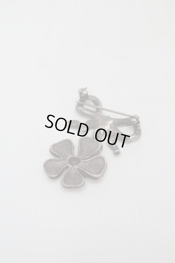 画像2: ヴィヴィアンウエストウッド 中古 / ボウ＆フラワーブローチ  シルバー  S-25-10-22-002-ac-AS-ZS (2)