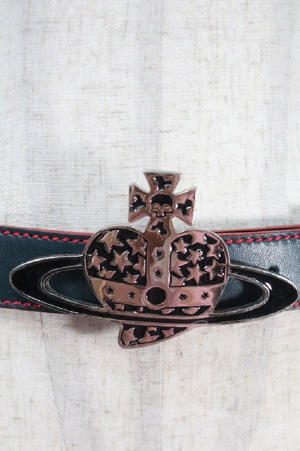 画像2: ヴィヴィアンウエストウッド 中古 / ハートオーブベルト  黒  S-25-10-22-015-gd-HR-ZS (2)