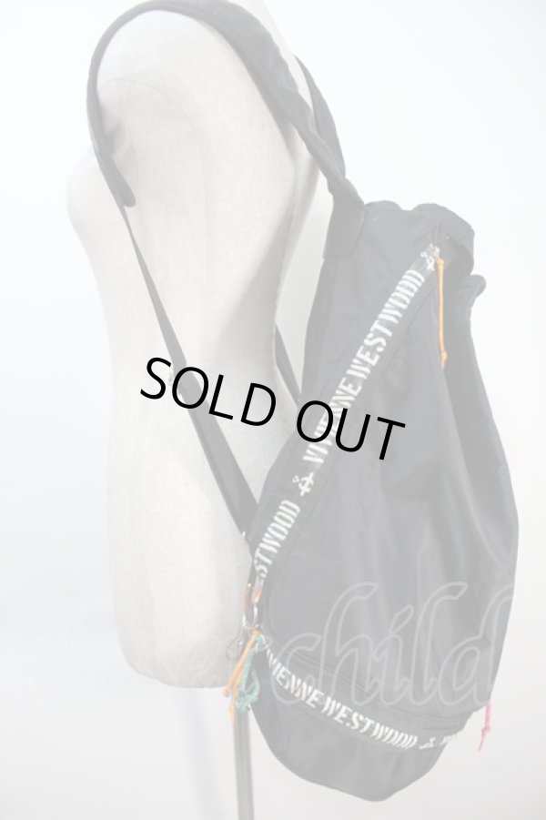 画像2: ヴィヴィアンウエストウッド 中古 / ロープデザインジムバッグ  黒  S-25-10-22-017-ba-AS-ZS (2)