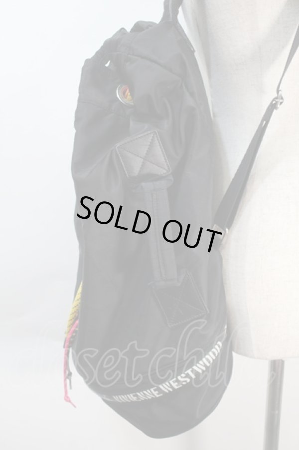 画像3: ヴィヴィアンウエストウッド 中古 / ロープデザインジムバッグ  黒  S-25-10-22-017-ba-AS-ZS (3)