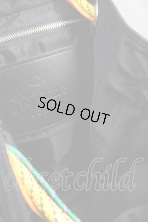 画像9: ヴィヴィアンウエストウッド 中古 / ロープデザインジムバッグ  黒  S-25-10-22-017-ba-AS-ZS (9)