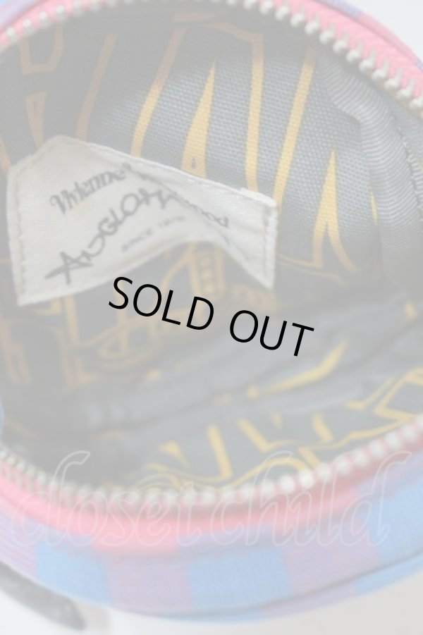 画像4: ANGLOMANIA 中古 / チャーム付キポーチ  ピンクｘサックス  S-25-10-29-003-gd-AS-ZS (4)