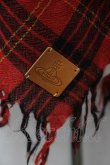 画像3: ヴィヴィアンウエストウッド 中古 / タータンチェックストール  赤x黒  S-25-10-29-028-gd-AS-ZS (3)