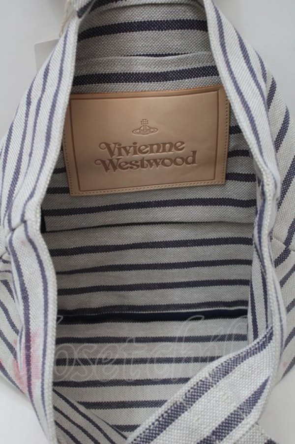 画像4: ヴィヴィアンウエストウッド 中古 / ワインステインKITTENトートバッグ  ベージュ  S-25-10-29-029-ba-AS-ZS (4)