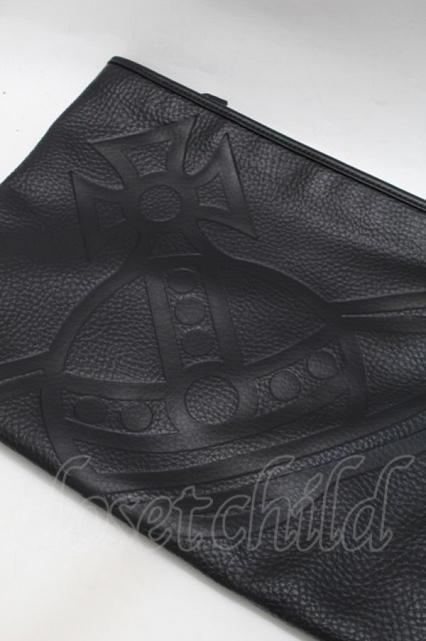 画像3: ヴィヴィアンウエストウッド 中古 / ハミルトンメンズクラッチバッグ  黒  S-25-10-29-030-ba-AS-ZS (3)