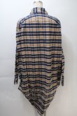 画像2: ヴィヴィアンウエストウッド MAN 中古 / ウールチェック変形シャツ  ベージュx紺  S-25-10-29-034-bl-AS-ZS (2)
