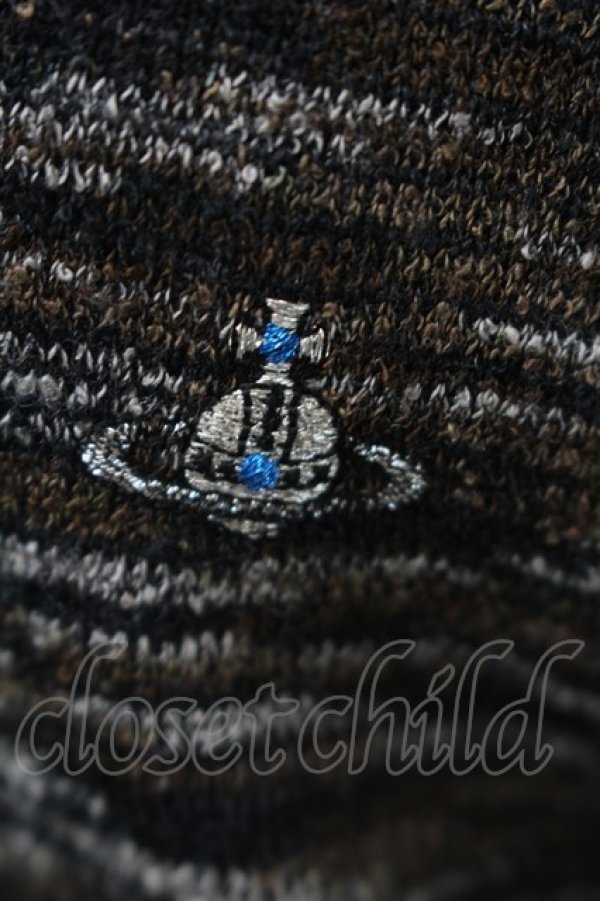 画像4: ヴィヴィアンウエストウッド MAN 中古 / ジャガードニット 44 ブラウンxグレー  S-25-10-29-037-to-AS-ZS (4)