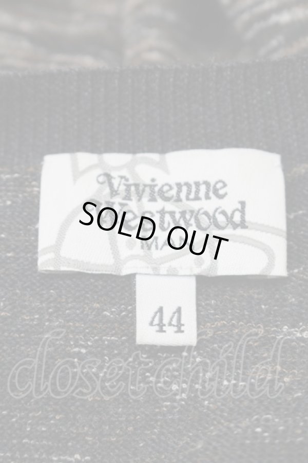 画像5: ヴィヴィアンウエストウッド MAN 中古 / ジャガードニット 44 ブラウンｘグレー  S-25-10-29-037-to-AS-ZS (5)