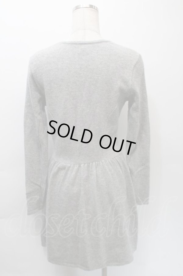 画像2: ヴィヴィアンウエストウッド 中古 / アラベスクオーブジャガードニットワンピース 2 グレー  S-25-10-29-038-op-AS-ZS (2)