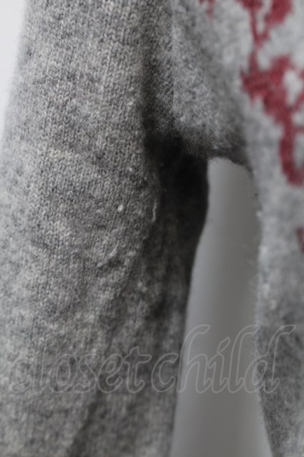 画像4: ヴィヴィアンウエストウッド 中古 / アラベスクオーブジャガードニットワンピース 2 グレー  S-25-10-29-038-op-AS-ZS (4)