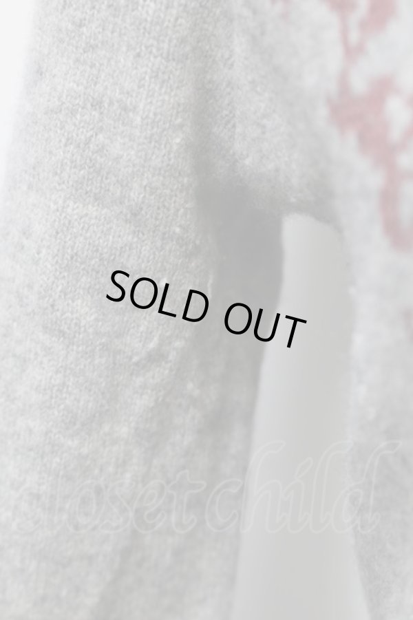 画像4: ヴィヴィアンウエストウッド 中古 / アラベスクオーブジャガードニットワンピース 2 グレー  S-25-10-29-038-op-AS-ZS (4)