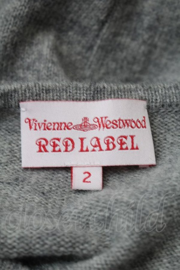 画像5: ヴィヴィアンウエストウッド 中古 / アラベスクオーブジャガードニットワンピース 2 グレー  S-25-10-29-038-op-AS-ZS (5)