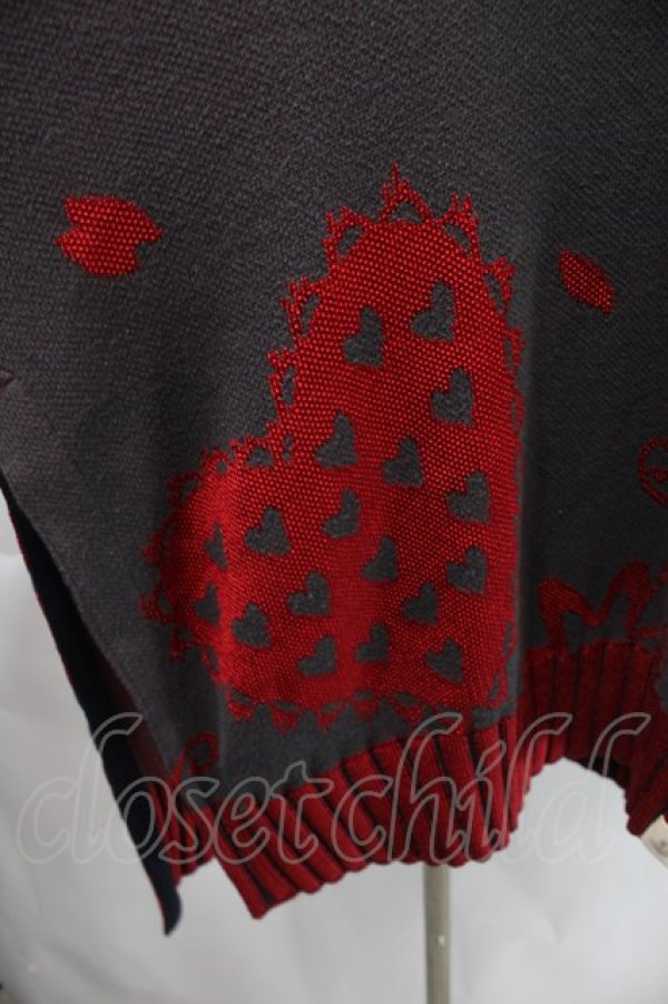 画像3: ヴィヴィアンウエストウッド MAN 中古 / 総柄サマーニット 44 グレーx赤  S-25-10-29-039-to-AS-ZS (3)