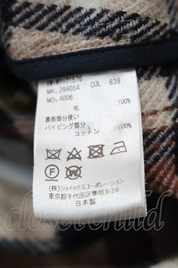 画像4: ヴィヴィアンウエストウッド MAN 中古 / チェックウールコート  ベージュ  S-25-10-29-040-co-AS-ZS (4)