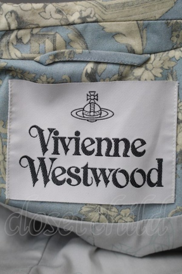 画像5: ヴィヴィアンウエストウッド 中古 / Lauren toile de Jouyコットンジャケット 44 サックス  S-25-10-29-042-ts-AS-ZS (5)