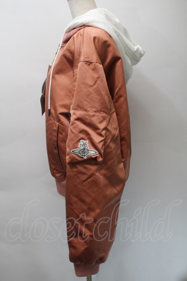 画像3: ヴィヴィアンウエストウッド 中古 / MA-1 44 ピンク  S-25-10-29-043-co-HR-ZS (3)