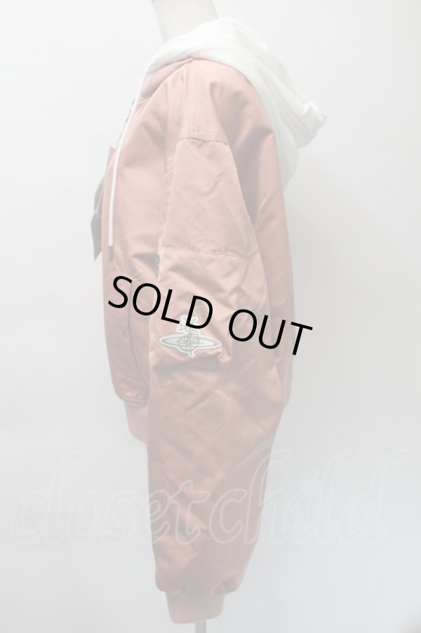 画像3: ヴィヴィアンウエストウッド 中古 / MA-1 44 ピンク  S-25-10-29-043-co-HR-ZS (3)