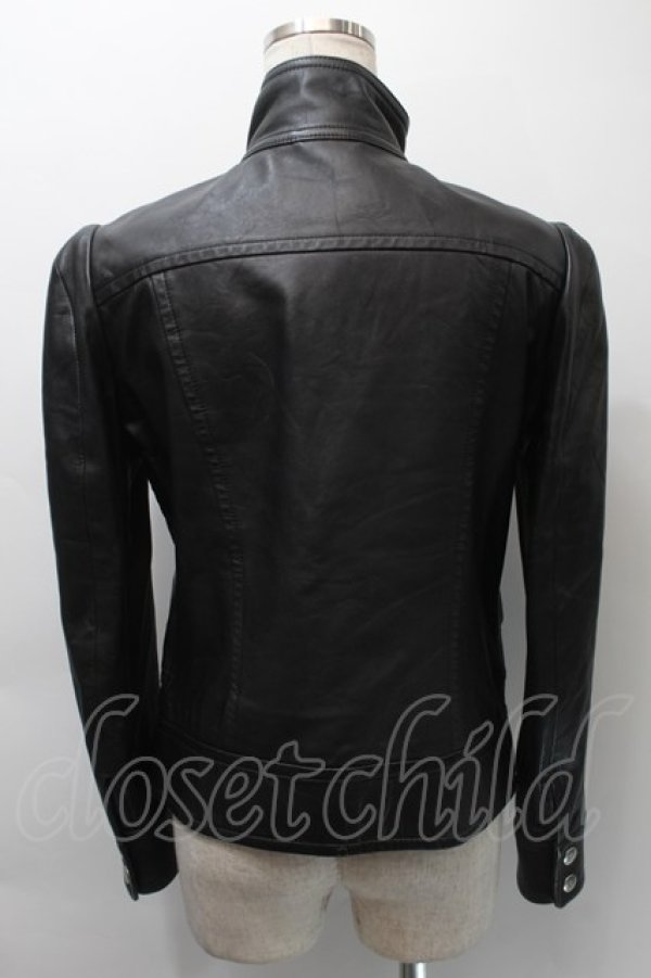 画像2: ヴィヴィアンウエストウッド 中古 / シングルライダースジャケット 2 黒  S-25-10-29-044-jc-AS-ZS (2)