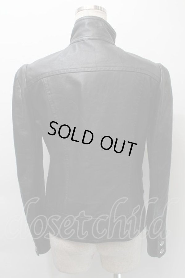 画像2: ヴィヴィアンウエストウッド 中古 / シングルライダースジャケット 2 黒  S-25-10-29-044-jc-AS-ZS (2)