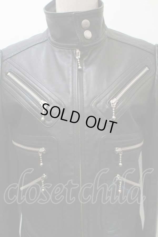 画像3: ヴィヴィアンウエストウッド 中古 / シングルライダースジャケット 2 黒  S-25-10-29-044-jc-AS-ZS (3)