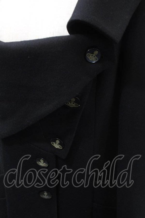 画像3: ヴィヴィアンウエストウッド 中古 / ウールロングコート 40 黒  S-25-10-29-045-co-AS-ZS (3)