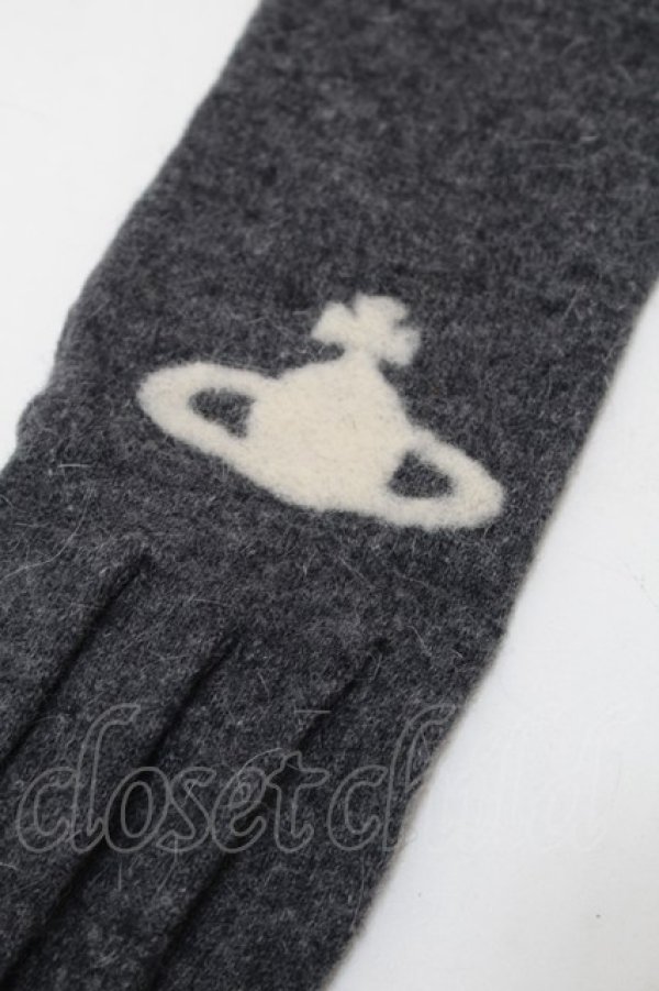 画像3: ヴィヴィアンウエストウッド 中古 / ジャガードオーブグローブ  グレー  S-25-10-29-006-gd-AS-ZS (3)