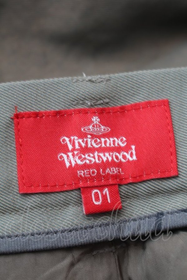 画像3: ヴィヴィアンウエストウッド 中古 / 2トーンパンツ 1 カーキ  S-25-10-29-050-pa-AS-ZS (3)