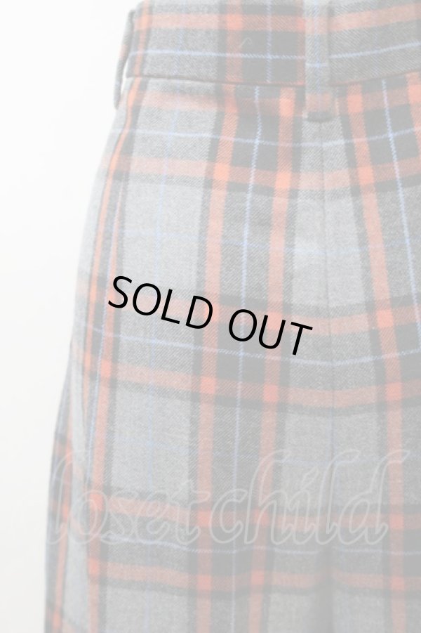 画像3: ヴィヴィアンウエストウッド MAN 中古 / トラウザーズタータンチェックパンツ 44 グレーｘオレンジ  S-25-10-29-053-pa-AS-ZH (3)