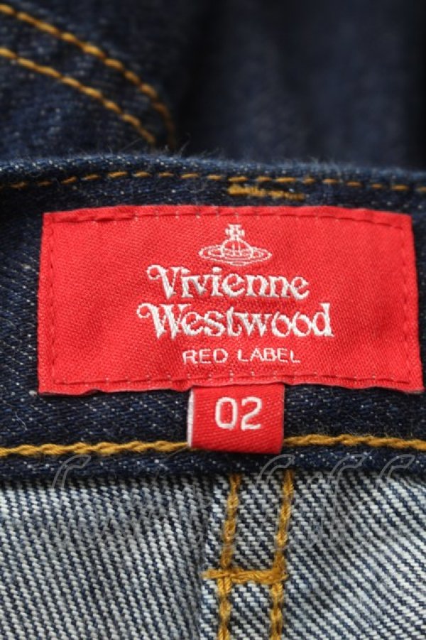 画像5: ヴィヴィアンウエストウッド 中古 / オーブ刺繍デニムパンツ 02 インディゴ  S-25-10-29-054-pa-HR-ZS (5)