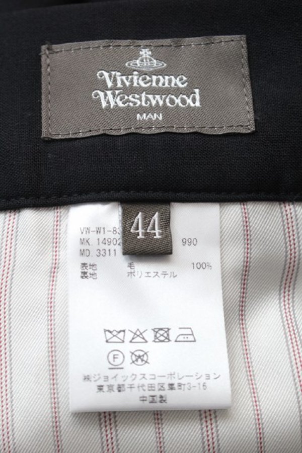 画像4: ヴィヴィアンウエストウッド MAN 中古 / サスペンダーパンツ 44 黒  S-25-10-29-055-pa-AS-ZS (4)