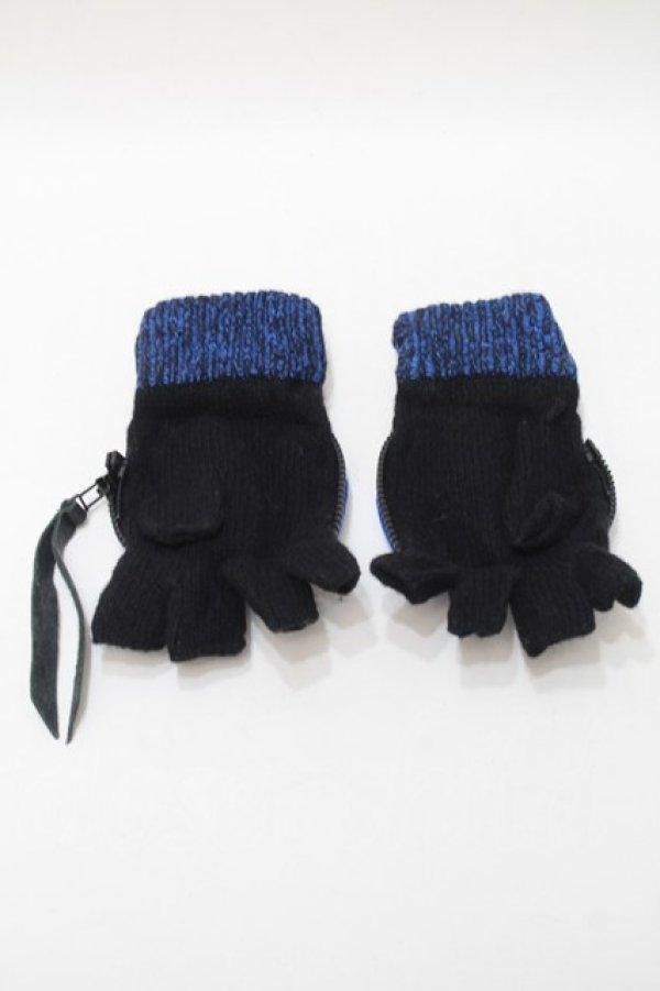 画像2: ヴィヴィアンウエストウッド 中古 / 折リタタミ指ヌキグローブ  ブルー  S-25-10-29-002-gd-AS-ZS (2)