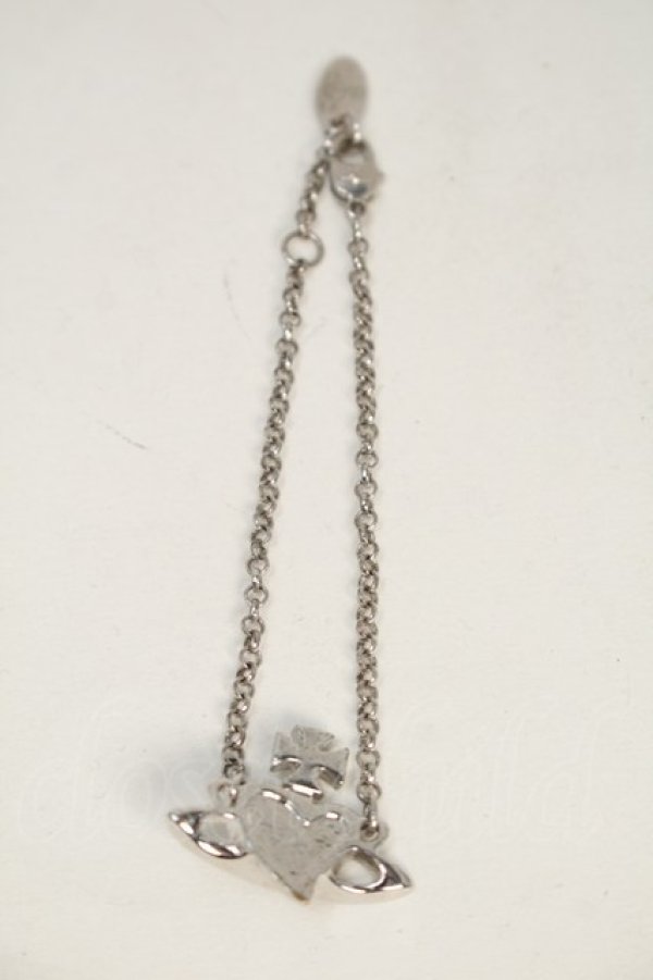 画像2: ヴィヴィアンウエストウッド 中古 / ディアマンテハートブレス  シルバー  S-25-10-29-013-ac-AS-ZS (2)