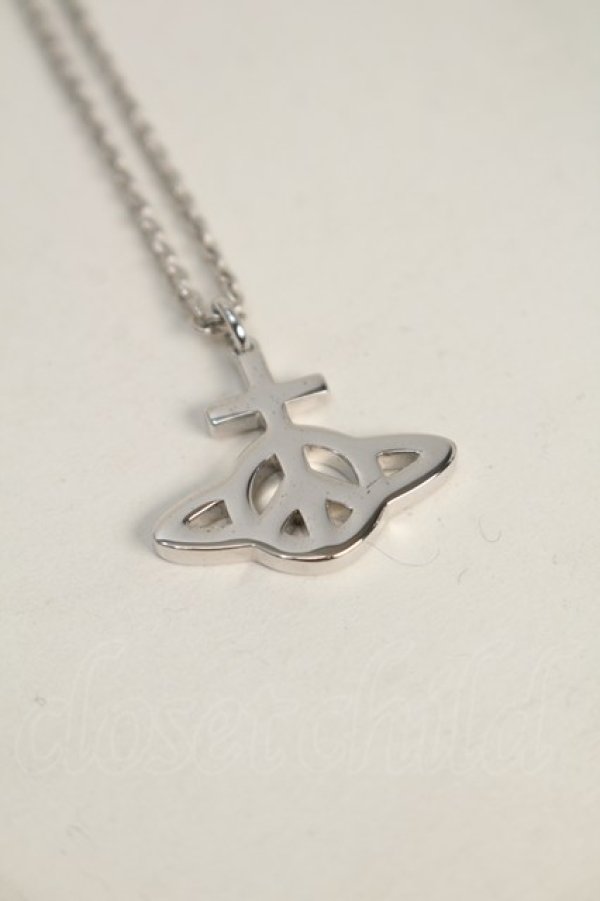 画像2: ヴィヴィアンウエストウッド 中古 / ピースオーブネックレス  シルバー  S-25-10-29-015-ac-AS-ZS (2)