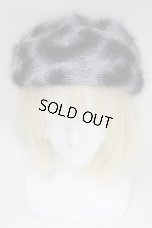 画像2: ヴィヴィアンウエストウッド 中古 / レオパード柄ベレー帽  グレー  S-25-10-29-017-ha-HR-ZS (2)