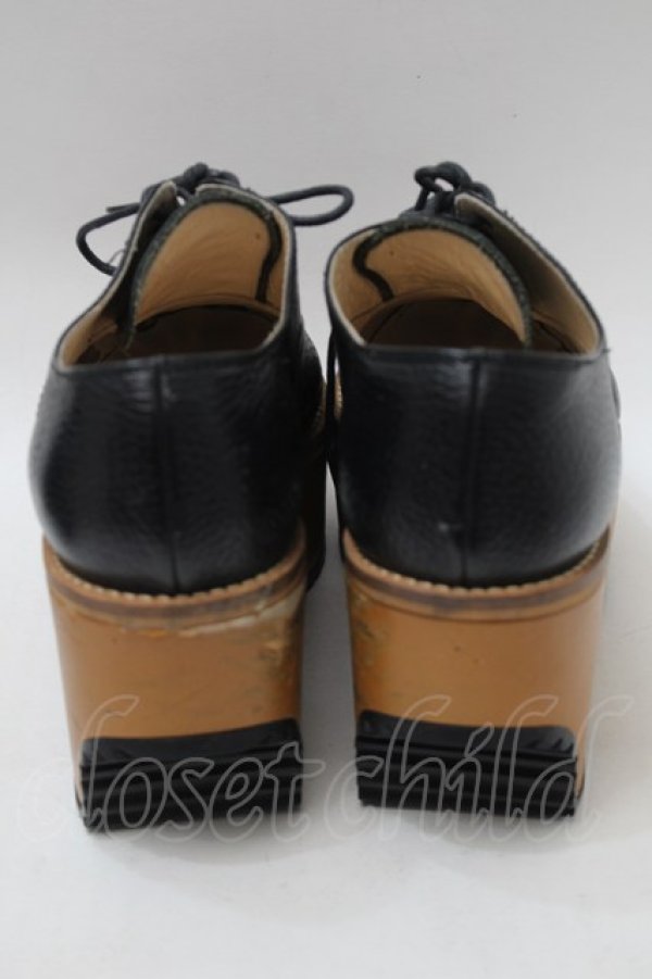 画像3: ヴィヴィアンウエストウッド 中古 / ウェッジソールシューズ 39 黒  S-25-10-29-019-sh-AS-ZS (3)
