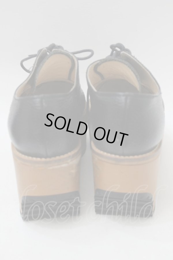 画像3: ヴィヴィアンウエストウッド 中古 / ウェッジソールシューズ 39 黒  S-25-10-29-019-sh-AS-ZS (3)