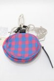 画像2: ANGLOMANIA 中古 / チャーム付キポーチ  ピンクxサックス  S-25-10-29-003-gd-AS-ZS (2)
